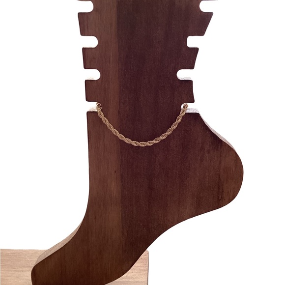 🪻 NWT Gold Rope Chain Anklet - Picture 3 of 7